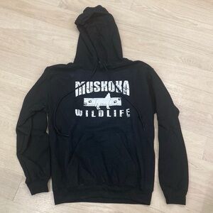 Muskoka Wildlife Black Hoodie  Small